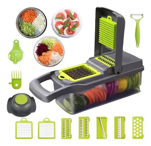 Rallador Picador Verduras 14pcs  VERD
